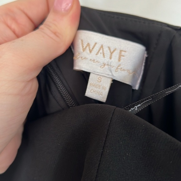 WAYF the Mills Strapless Bonded Bodice Column Gown Dress Maxi Long Thigh Slit - Picture 4 of 7